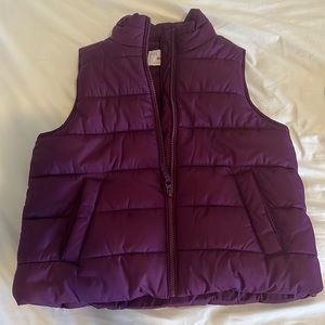 Purple girls puffer vest